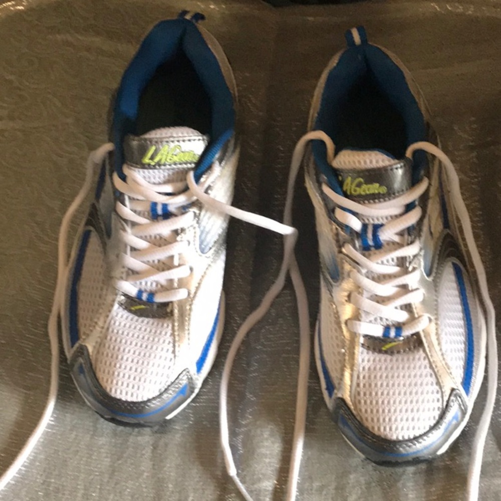 Blue , silver and white pair of LA Gear.  Sz 6 1/2